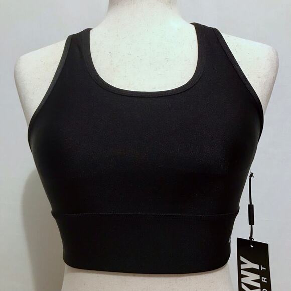 DKNY NWT Black Sports Bra Women XS - Picture 2 of 12